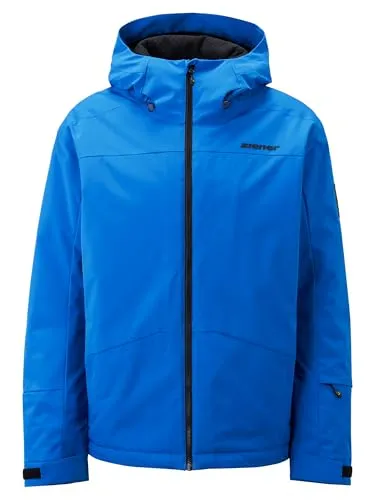 Ziener Skijacke TARAINO-Z für Herren in Blau 54 EU - Wintersport-Bekleidung aus 100% recyceltem Polyester, ideal für umweltbewusste Skifahrer, bietet hervorragenden Schutz und Wärme bei kaltem Wetter.