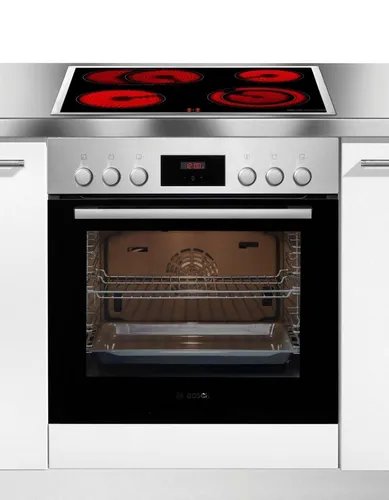 BOSCH Elektro-Herd-Set HND231AS62 - Herde mit ecoClean Direct Selbstreinigung, Teleskopauszug nachrüstbar und Energieeffizienzklasse A für müheloses Kochen und Backen.
