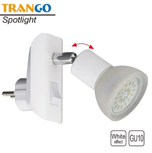 11-046 LED Leseleuchte weiß inkl. Leuchtmittel Schalter Glas weiß Trango