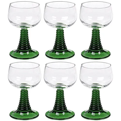 Römer Römergläser Grün - 6er Set Weingläser 27 cl - Elegante Römergläser in Grün, perfekt für Rotwein. Ideal für besondere Anlässe oder gemütliche Abende zu Hause.