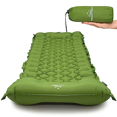 MOUNTREX Isomatte - Ultraleichte Camping Luftmatratze mit integrierter Pumpe - Luftmatratzen & Isomatten - Mit nur 700g und kleinem Packmaß ideal für Wanderungen. Integrierte Pumpe für schnelles Aufblasen in 30-40 Sekunden!