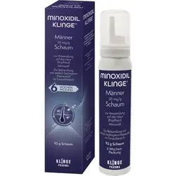Minoxidil Klinge Männer 50 Mg/g Schaum - Effektiver Schaum zur Unterstützung bei anlagebedingtem Haarverlust für Männer. Einfache Anwendung, ideal für die tägliche Pflege im Tonsurbereich.