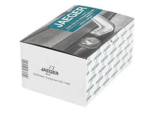 JAEGER PREMIUM E-Satz 7-polig für Anhängevorrichtung - Zubehör für Anhängerkupplungen, ideal für Anhänger mit LED-Beleuchtung und ausgestattet mit einem Eigendiagnose-Modul für höchste Sicherheit und Funktionalität.