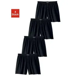 Le Jogger Herren Boxershorts 4er Pack, Retro-Shorts schwarz - Herren-Boxershorts im 4er Pack aus 100% Baumwolle, bequem und atmungsaktiv für den ganzen Tag.