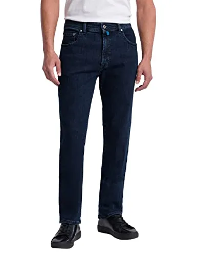 Pierre Cardin Herren Dijon Jeans - Dark Blue Stonewash, 33W / 30L - Jeans aus hochwertiger, bequemer Stretch-Baumwolle, maschinenwaschbar und aus biologischer Baumwolle für umweltbewusste Mode.