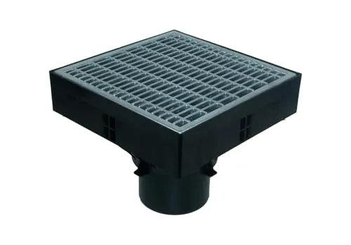 ACO Self® XtraPoint Punktablauf mit Maschenrost - Hochwertiger Hofablauf in der Gartenentwässerung, mit 90° drehbarem Rost und 4 Arretierungen, ideal für PKW-Befahrbarkeit und einfache Reinigung durch Schlammeimer.