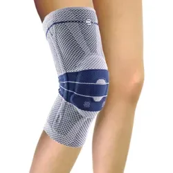Genutrain Kniebandage Comfort Größe 3 titan - Kniebandage zur Stabilisierung und Schmerzlinderung, mit atmungsaktivem Material und Omega Pelotte für verbesserte Durchblutung und schnellere Genesung bei Schwellungen.