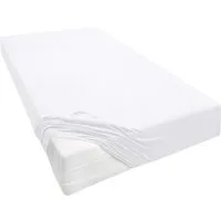 Biberna Spannbettlaken Conny, Jersey-Elasthan - Hochwertiges Spannbettlaken für Boxspring- und Wasserbetten, passt perfekt auf Matratzen bis 40 cm Höhe, pflegeleicht und faltenfrei dank eingenähtem Gummizug.