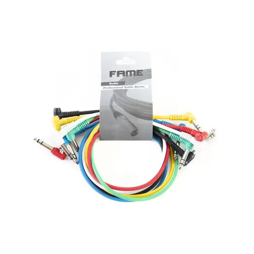MUSIC STORE Patchkabel stereo 6er-Pack 60 cm