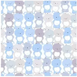 Profhome Vliestapete 381291-GU Kinder Tapete Tiermotiv matt blau grau weiß 5,33 m2, leicht strukturiert, matt, (1 Rolle, 5,33 qm), Vliestapete in blau blau 0.53 m x 10.05 m