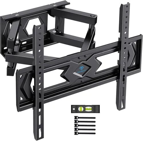 PERLESMITH TV Wandhalterung, Schwenkbare Neigbare TV Halterung für 26-65 Zoll Flach & Curved Fernseher bis zu 45kg, max.VESA 400x400mm