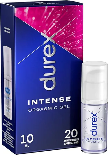 Durex Intense Orgasmic Gel – 10 ml - Potenzmittel für gesteigerte klitorale Empfindsamkeit mit wärmenden, kühlenden und prickelnden Effekten für intensives Vergnügen.
