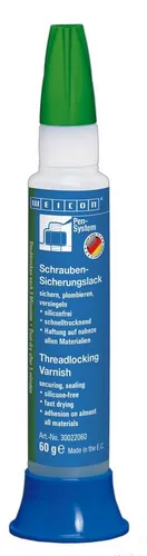 WEICON Schraubensicherungslack 60 g - Grün (RAL 6010) - Klebeprodukte - Schnelltrocknender Sicherungslack für Schraubverbindungen, schützt vor Manipulation und Korrosion, ideal für Qualitätssicherung und visuelle Kontrolle.