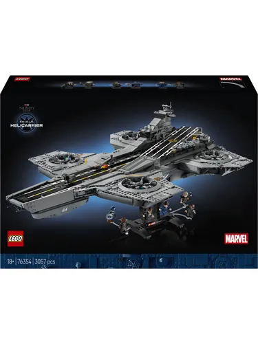 LEGO® Marvel Super Heroes 76354 - S.H.I.E.L.D. Helicarrier - Vollständiges Set mit 3057 Teilen für Fans ab 18 Jahren. Erlebe den Marvel-Spaß mit dem detailreichen S.H.I.E.L.D. Helicarrier in hochwertiger Schachtelverpackung.