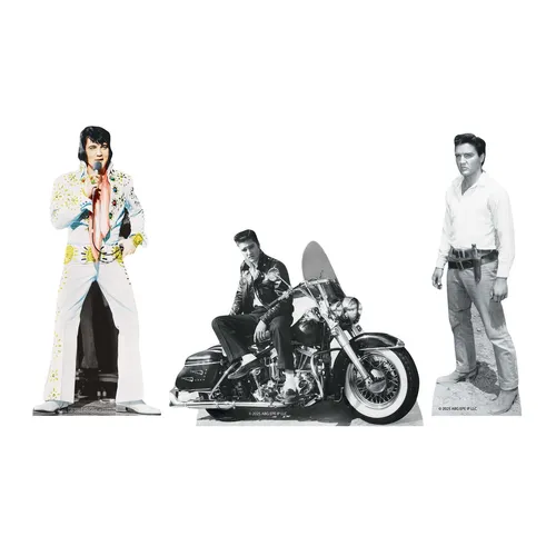 Elvis Presley Pappaufsteller für den Tisch 3er Set 30cm Hoch