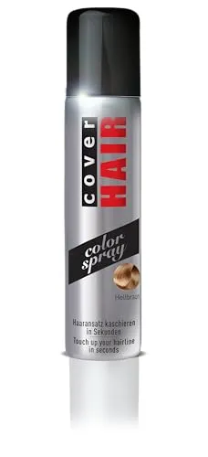 COVER HAIR - Color Hair Ansatzspray Hellbraun100ml für mühelose & schnelle Abdeckung des Haaransatzes I Schonend & zuverlässig Haaransatz kaschieren dank maximaler Deckkraft & wetterfester Formel