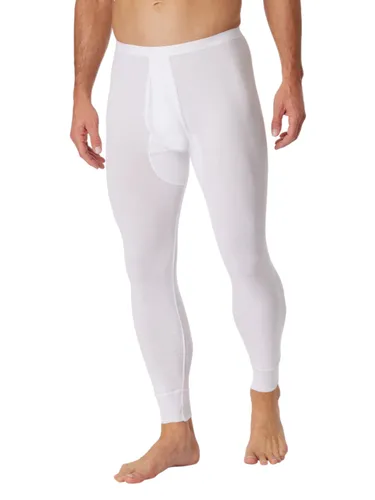 Schiesser Herren Lange Unterhose mit Eingriff - Original Feinripp, Weiß, XL EU - Unterteile für Herren, besonders komfortabel und ohne störende Seitennähte, mit Webgummibund und Eingriff in kochfester Feinripp-Qualität.