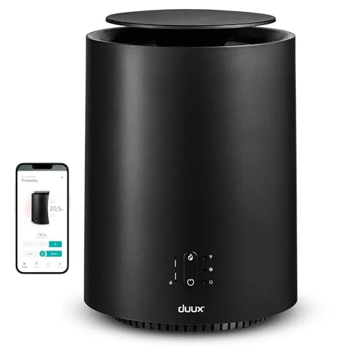 DUUX Threesixty 2 Heizlüfter - 1800 Watt für Räume bis 30 m² - Luftbefeuchter mit stilvollem Design, leistungsstark und ideal für effiziente Wärmeverteilung in Wohnräumen.