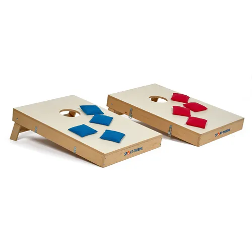 Sport-Thieme Cornhole-Set "Turnier" mit Wurfsäckchen aus Kunststoff - Hochwertiges Cornhole-Set für Turniere, ideal für drinnen und draußen. Praktischer Transportkoffer und stabile Bauweise fördern den Spielspaß und die Koordination.