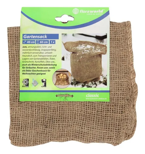 Floraworld Gartensack Classic - 3 x 40 x 60 cm, mehrfach verwendbar und umweltfreundlich für Gartenabfälle und mehr