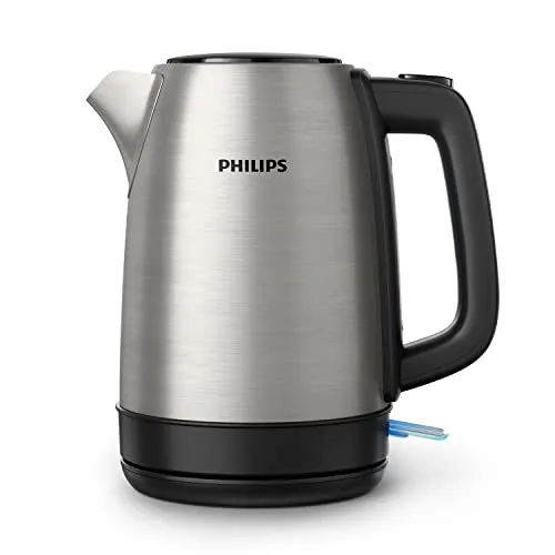 Philips Wasserkocher HD9350/90 - 1,7 L Edelstahl, 2200 Watt Leistung für schnelles Erhitzen und benutzerfreundliche Reinigung