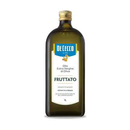 De Cecco Olivenöl Extra Vergine 'Fruttato', 1000 ml - Hochwertiges Olivenöl mit fruchtigem Geschmack, ideal für Salate und mediterrane Gerichte.