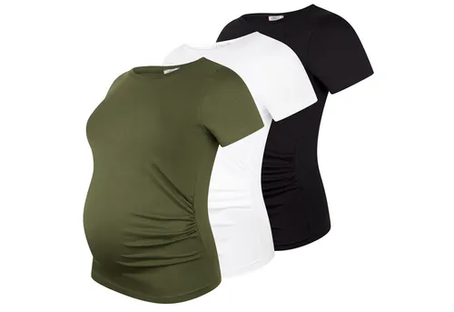M.M.C. Umstandsshirt Basic Umstandsmode Kurzarm (3-tlg)