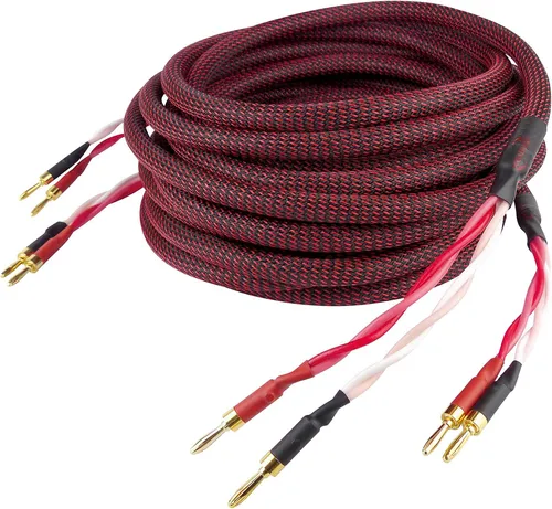 Dynavox Perfect Sound Lautsprecherkabel 5m - HiFi-Kabel mit hochwertigem OFC-Innenleiter für verlustfreie Klangübertragung, ideal für anspruchsvolle Audiophile und Heimkino-Enthusiasten.