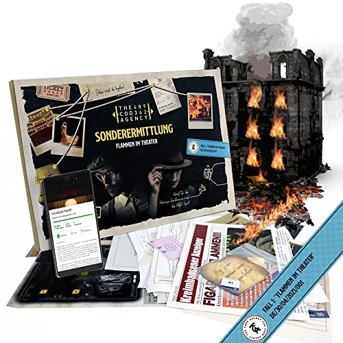 The Code Agency Sonderermittlung Krimispiel Fall 1 - Flammen im Theater - Escape Room Spiel - Tatortspiel - Detektivspiel