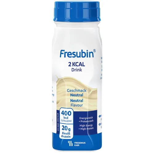 FRESUBIN 2 kcal Drink Neutral 24 x 200 ml - Arzneimittel - Hochkalorische Trinknahrung mit 2 kcal/ml, ideal bei Appetitlosigkeit und zur bedarfsdeckenden Ernährung. Laktose- und glutenfrei, perfekt für Menschen mit Nahrungsaufnahmeproblemen.