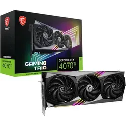 MSI GeForce RTX 4070 Ti GAMING TRIO 12G - Hochleistungs-Grafikkarte - Entdecken Sie die MSI GeForce RTX 4070 Ti GAMING TRIO 12G, ideal für Gamer. 12 GB GDDR6X und ein Boost-Takt von 2610 MHz bieten beeindruckende Grafikleistung für das ultimative Spielerlebnis.