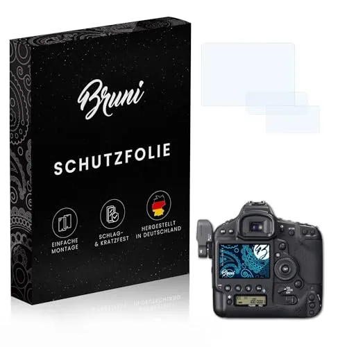 Bruni Schutzfolie kompatibel mit Canon EOS 1D X Folie, glasklare Displayschutzfolie (2er Set)