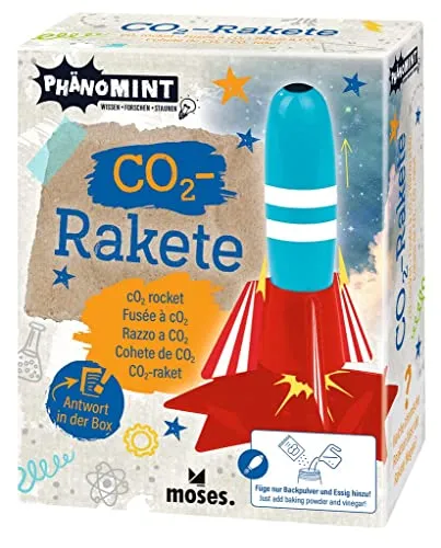 moses. CO2-Rakete - Spaß für junge Entdecker ab 8 Jahren - Luft- & Wasserraketen für spannende Experimente! Fördert das Verständnis von physikalischen Zusammenhängen und macht das Lernen zum Abenteuer. Achtung! Nicht geeignet für Kinder unter 3 Jahren.