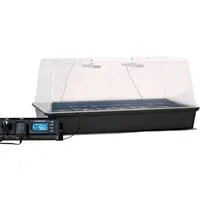 Romberg Maximus Complete LED Gewächshaus - Stabiles Zimmergewächshaus mit Belüftung und LED-Beleuchtung, ideal für die professionelle Anzucht von Pflanzen. Inklusive Heizmatte und 77 Quelltabletten für optimale Wachstumsbedingungen.