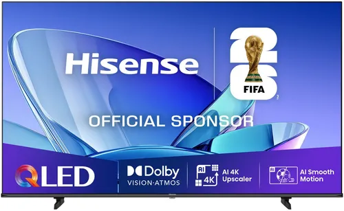 Hisense 65E77Q 65" 4K QLED Smart TV - 65 Zoll QLED Fernseher mit beeindruckender 4K Bildqualität, VIDAA Smart OS für einfache Bedienung und vielseitige Anschlussmöglichkeiten.