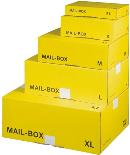 Smartbox Pro Versandkarton Versandkarton MAILBOX S 255x185x85mm gelb/anthrazit.