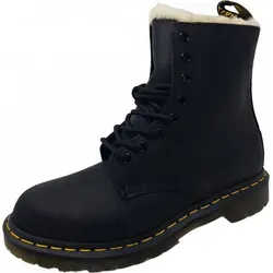 Dr. Martens 1460 Serena - Winterstiefel in Schwarz, EU 40 - Wanderschuhe mit hochwertigem Burnished-Wyoming-Leder und warmem Kunstpelzfutter, perfekt für stilbewusste Frauen, die Komfort und Robustheit in der kalten Jahreszeit suchen.