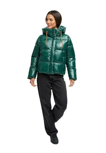 MARIKOO Damen Winterjacke N097 - gesteppt, abnehmbare Kapuze, Magnetverschluss - Modische Winterjacke aus 100% Nylon mit abnehmbarer Kapuze und praktischen Taschen. Ideal für stilvolle Looks und optimalen Schutz bei Kälte. Flexibler Sitz durch elastische Armabschlüsse.