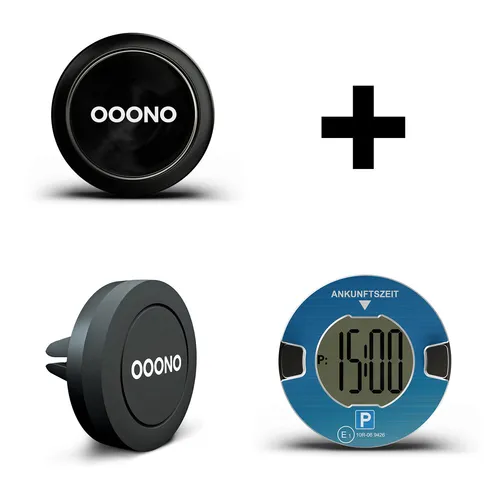 OOONO 3er Set: Blitzerwarner, Digitale Parkscheibe & Mount - Bluetooth- & Freisprechanlagen, automatisch aktiv und ideal für sicheres Fahren und stressfreies Parken.