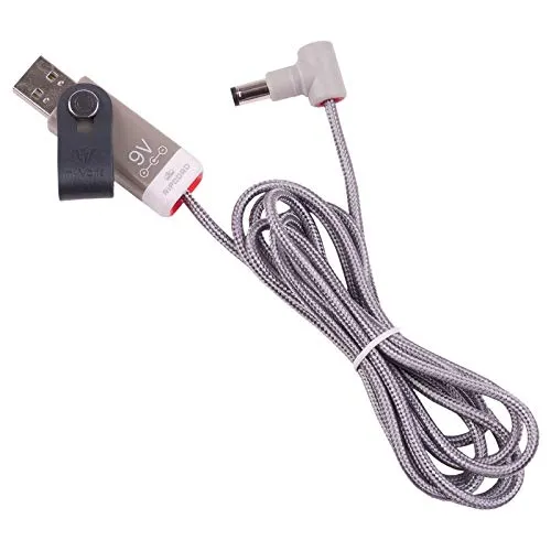 MyVolts Ripcord-USB-Ladekabel mit 9V DC Ausgangsstecker kompatibel mit Boss RC-202 Loop Station