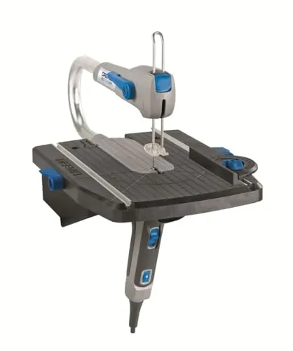 Dremel MS20 Moto-Saw Dekupiersäge - 2-in-1 Tischkreissäge (70 W) mit variabler Geschwindigkeit für präzise Schnitte in Holz, Laminat und Kunststoff. Kompakt und tragbar, ideal für Modellbauprojekte.