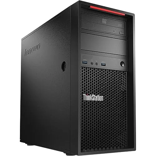 Lenovo ThinkStation P320 PC Desktop Tower Intel Core i7-6700 RAM 16 GB SSD 512 GB Windows 10 Pro + Office 2021 (Generalüberholt)