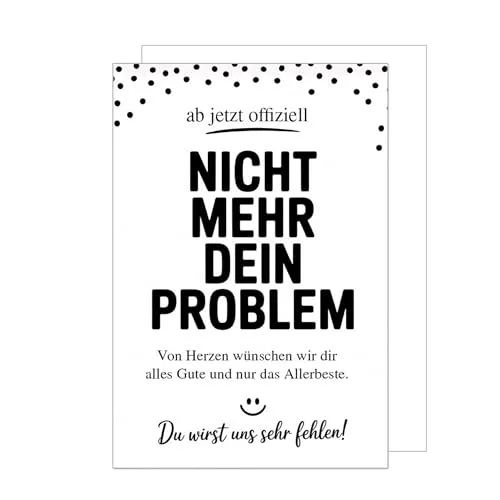 Edition Seidel Premium XXL Maxi Glückwunschkarte zum Abschied mit Umschlag (DIN A4) - Hochwertige Designer-Karte zum Abschied, DIN A4, mit passendem Umschlag. Ausdruck von Wertschätzung in bester Papierqualität – perfekt für Kollegen, Freunde und besondere Anlässe.