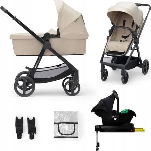Kinderkraft NEWLY 4 in 1 Kinderwagen - Funktionaler Kombikinderwagen bis 22 kg, mit wasserfestem Verdeck und UPF50+ Schutz, ideal für Stadt und Natur, leicht und einfach zusammenklappbar.