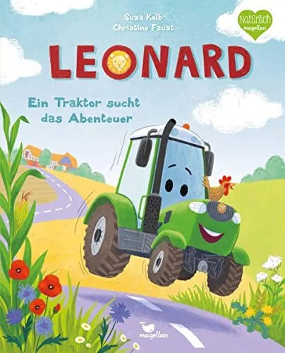 Leonard - Ein Traktor sucht das Abenteuer - Kinderbuch über Tiere für Vorleseabenteuer ab 3 Jahren, fördert die Fantasie und Leselust der Kleinsten.