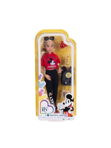 Disney Ily 4ever 11 Zoll Modepuppe Deluxe I Love Mickey - Diese bezaubernde Modepuppe von Disney bringt den Charme von Mickey Mouse in dein Zuhause. Mit Zubehör und Outfit ist sie perfekt für Spiel und Präsentation geeignet.