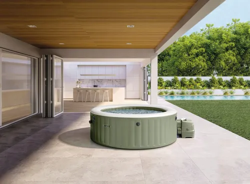 Intex Whirlpool Bubble 6-tlg, 165 cm Durchmesser - Genießen Sie entspannende Wellness-Momente zu Hause mit dem Intex Bubble Whirlpool. Platz für 6 Personen, einfache Bedienung, leistungsstarke Luftdüsen und flexibles Heizungssystem für angenehme Temperaturen.