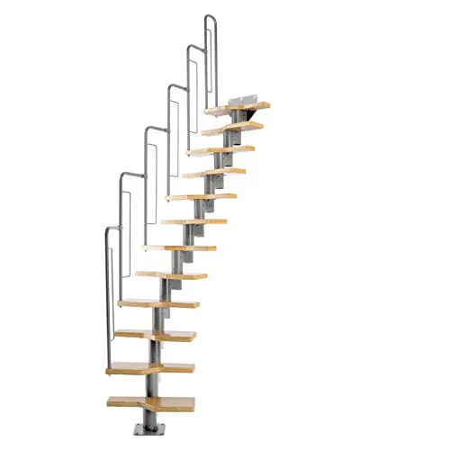 DOLLE Raumspartreppe mit 12 Stufen - Stehleiter für variable Geschosshöhen von 240,5 bis 292 cm, mit stabilen Multiplexstufen und elegantem Buche-Deckfurnier. Ideal für platzsparende Lösungen im Wohnbereich.