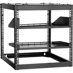 VEVOR 10U Open Frame Netzwerk-Rack – Wandmontage oder Stand-Rack - Computer- & Server-Racks: Optimales Platzmanagement für IT-Geräte, tragfähig bis 226,8 kg, mit belüfteten Regalen und umfassendem Montagezubehör. Ideal für enge Räume!