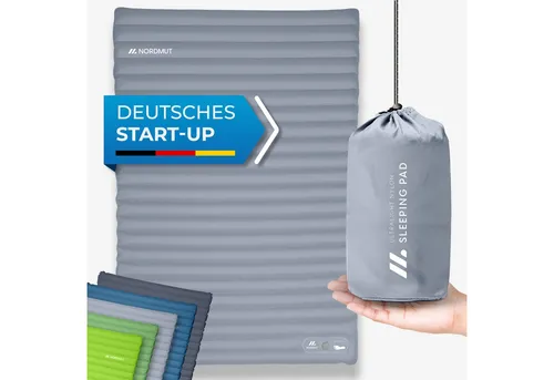 NORDMUT® Isomatte Selbstaufblasend 2 Personen - Ultra komfortable Camping Matratze - Isomatten für 2 Personen, ultra komfortabel mit 10 cm Höhe, selbstaufblasend und wetterbeständig – ideal für entspannte Nächte im Freien.